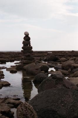 Original photo of stone tower